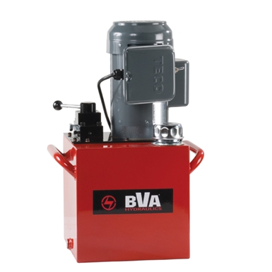 BVA Hydraulics Manual Valve Electric Pumps for Single Acting Cylinders PE50M3N25A